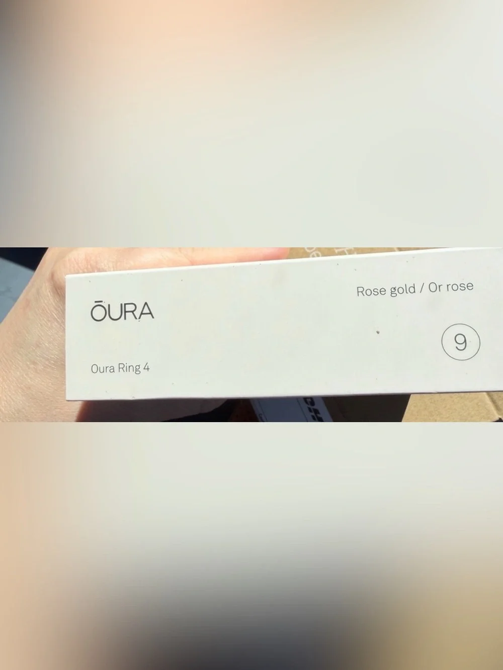 Oura Ring 4 Rose Gold and Silver Finish (Size 9)